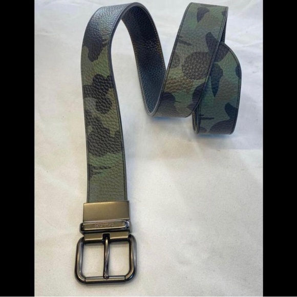 Coach Buckle Cut To Size Reversible Leather Belt Green - Picture 2 of 2